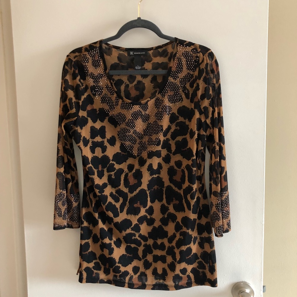 INC Leopard Top